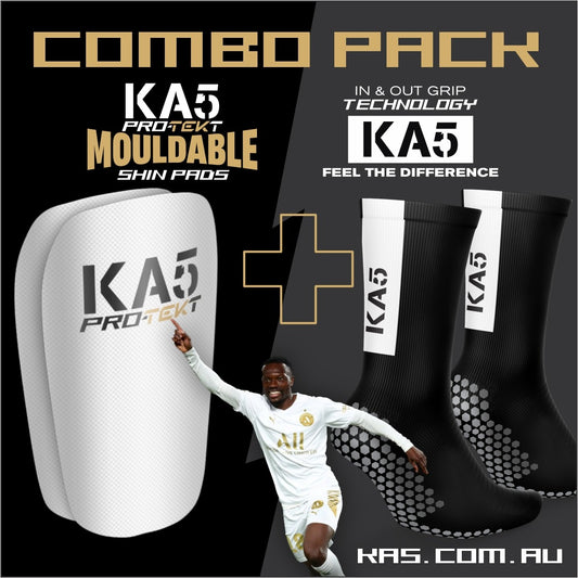 KA5 v1 Grip Sock + Pro-Tekt Shin Pad Combo